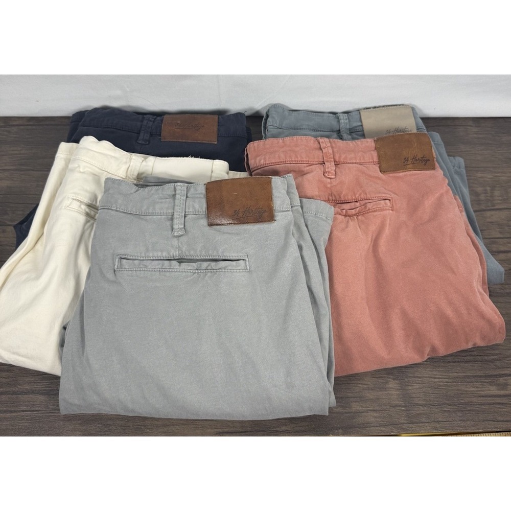 34 Heritage Nevada Chino Shorts Mens 38 Cotton Lyocell Stretch Twill - Lot Of 5